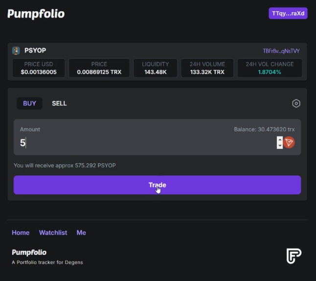 Pumpfolio – screenshot 6