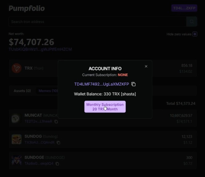 Pumpfolio – screenshot 3