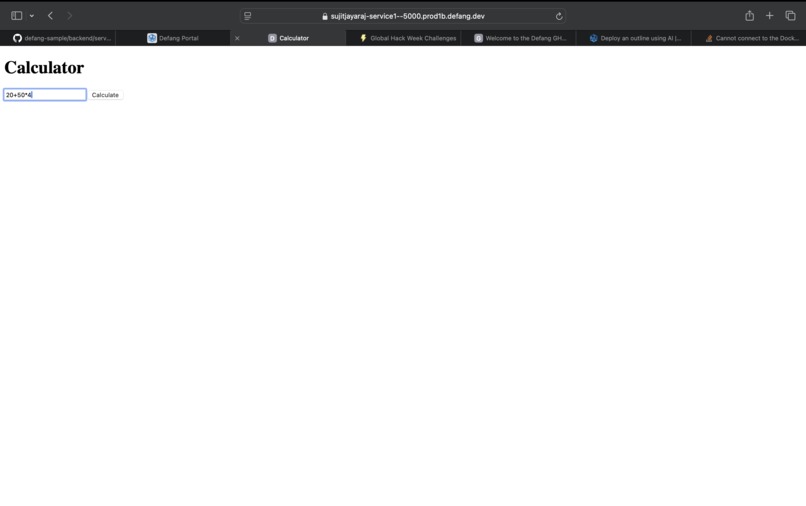 Defang Calculator app | Devpost
