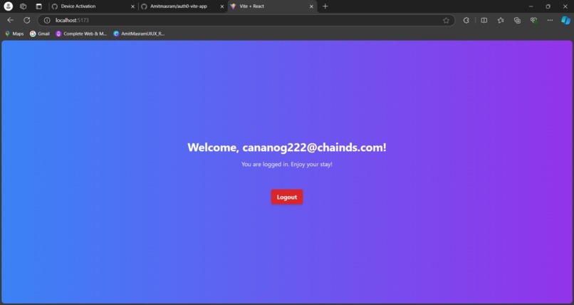 Auth0_Login App – screenshot 2