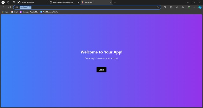 Auth0_Login App – screenshot 3
