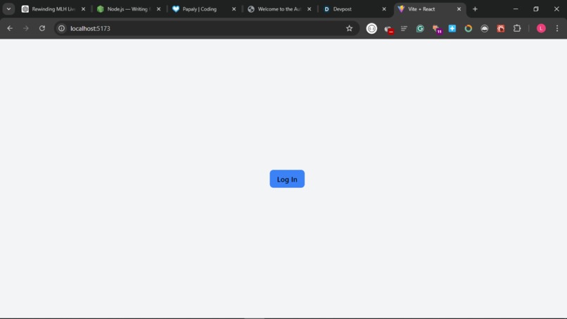Login and Logout Functionality with Auth0 SDK – screenshot 1