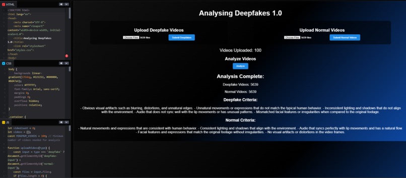 deepfake anaylsis – screenshot 1