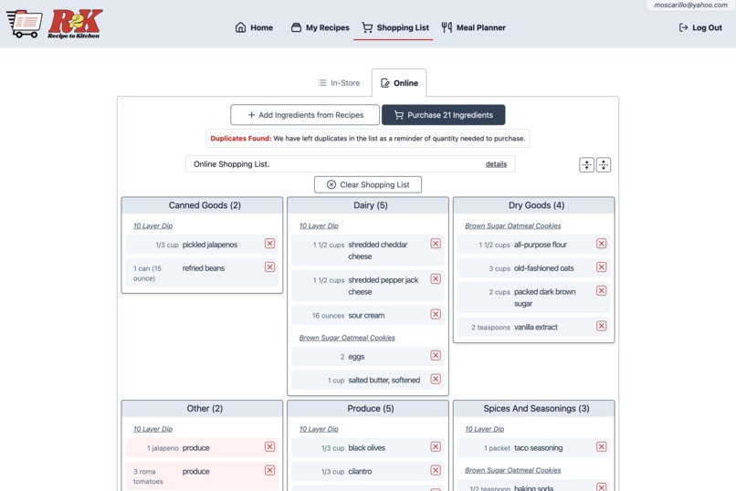 Recipe2Kitchen – screenshot 2