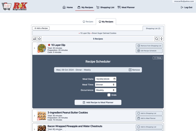 Recipe2Kitchen – screenshot 4