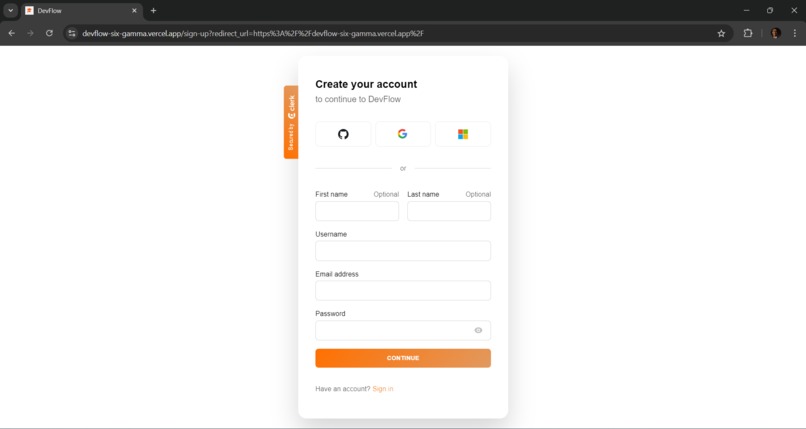 Devflow – screenshot 2