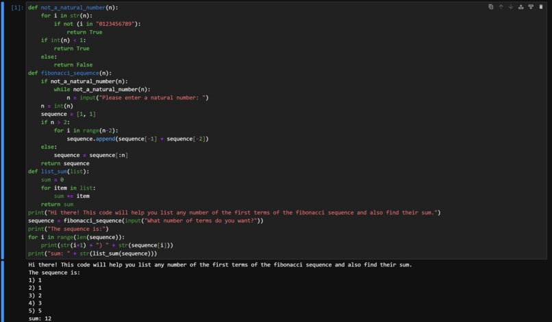 Fibonacci Sequence – screenshot 1