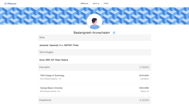 MiResume – screenshot 3