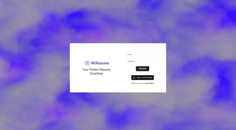 MiResume – screenshot 1