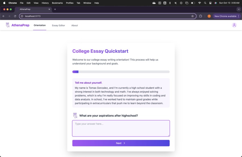 AthenaPrep – screenshot 2