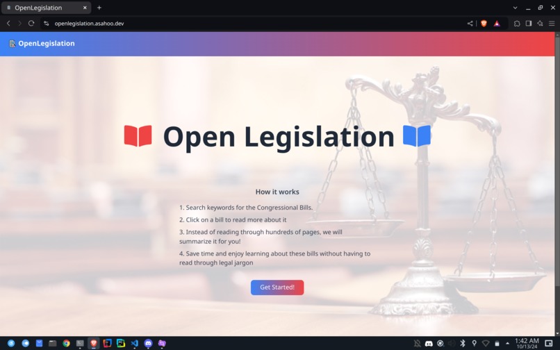 OpenLegislation – screenshot 1