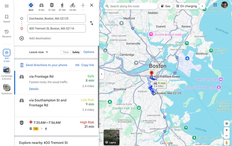 SafeRoute | Safety Prioritized in Google Maps – screenshot 2
