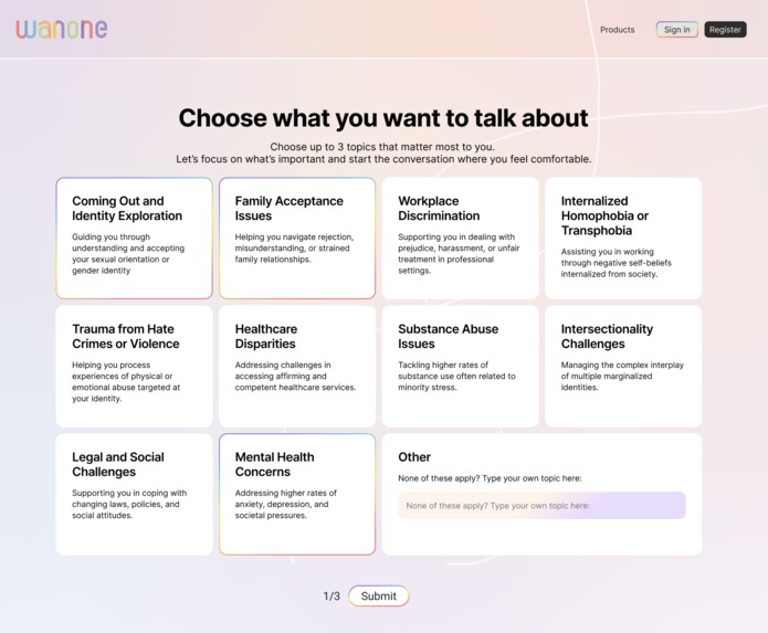 WanOne LGBTQ+ Assistant – screenshot 2