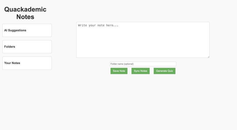 Quackademic Notes – screenshot 1
