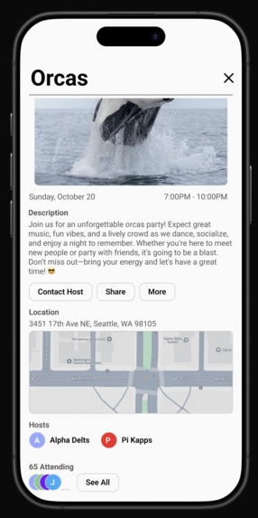 BuyIn: Greek Organization Social Event Platform – screenshot 3