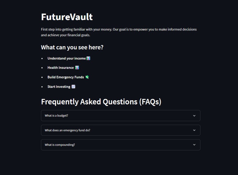FutureVault – screenshot 1