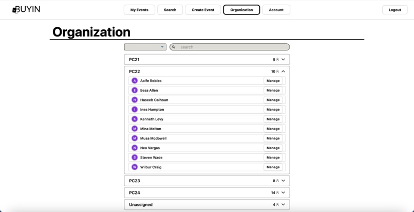 BuyIn: Greek Organization Social Event Platform – screenshot 9