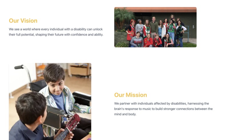 Neurologic Music Therapy Services of Arizona's website – screenshot 3