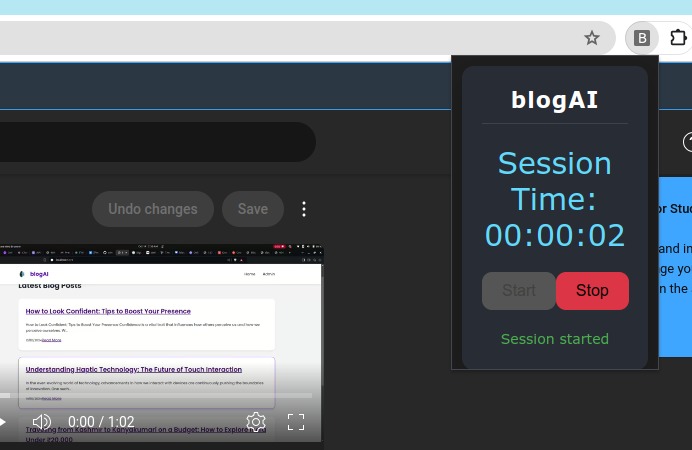 blogAI – screenshot 1