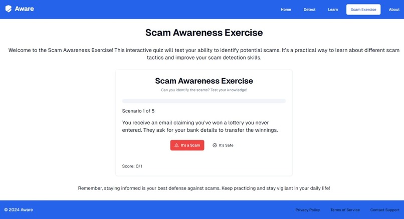 Aware – screenshot 2