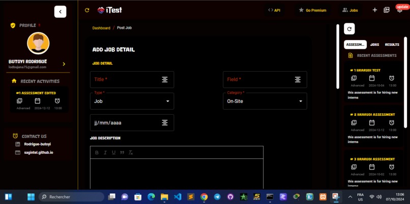 iTest.ai platform – screenshot 8