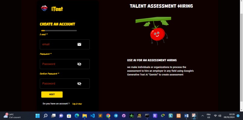 iTest.ai platform – screenshot 2