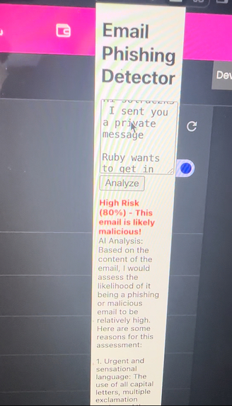 PhishCatcher – screenshot 2