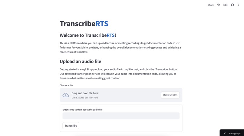 TranscribeRTS – screenshot 1