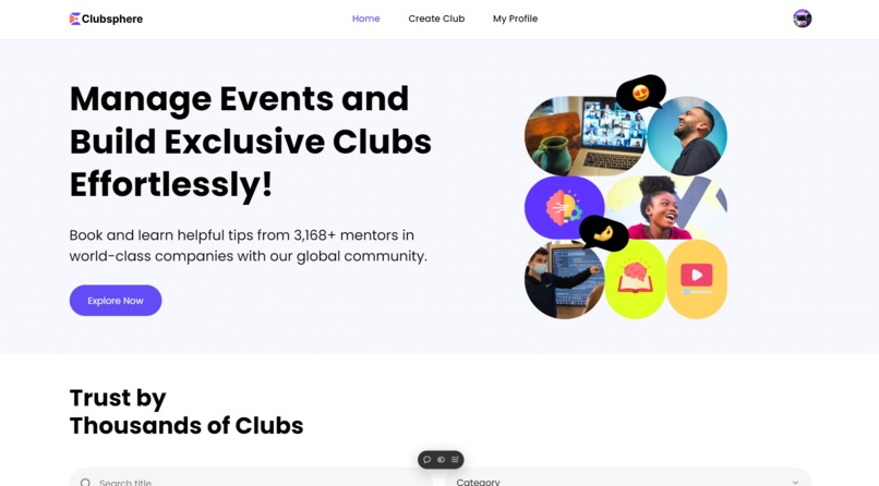 Clubsphere – screenshot 1