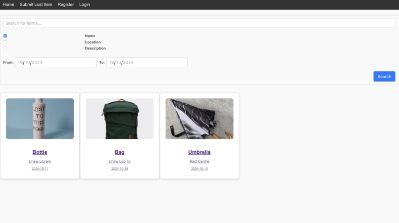 UNSW Lost and found – screenshot 1