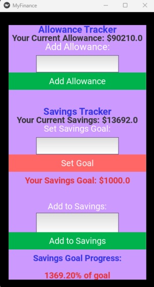KidsFinanceTracker - Team ALGO ALLIES – screenshot 1