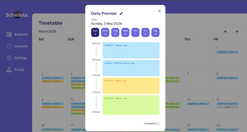 Schedula – screenshot 1