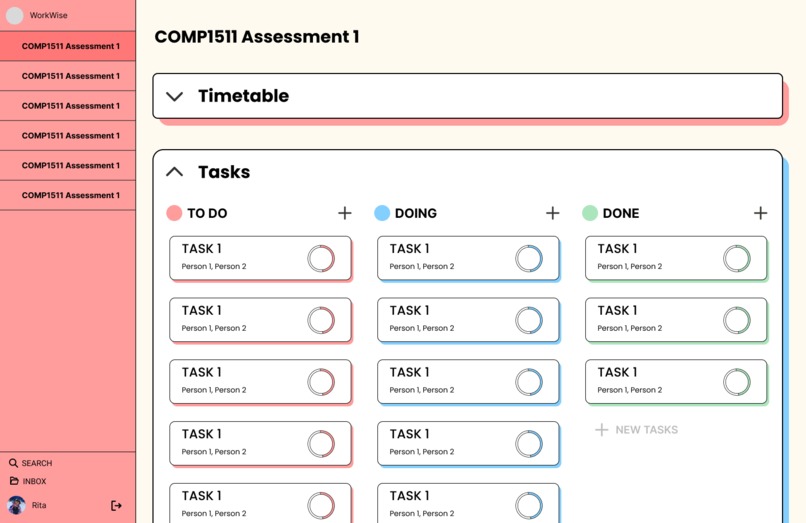 Team 29 --WorkWise – screenshot 2