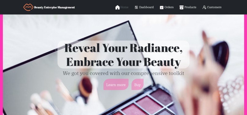 Customer Management website for Beauty Care Distributors – screenshot 1