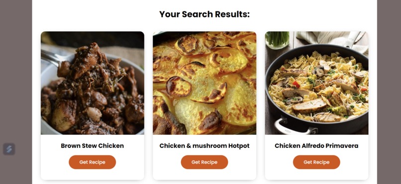  A simple recipe webiste – screenshot 1