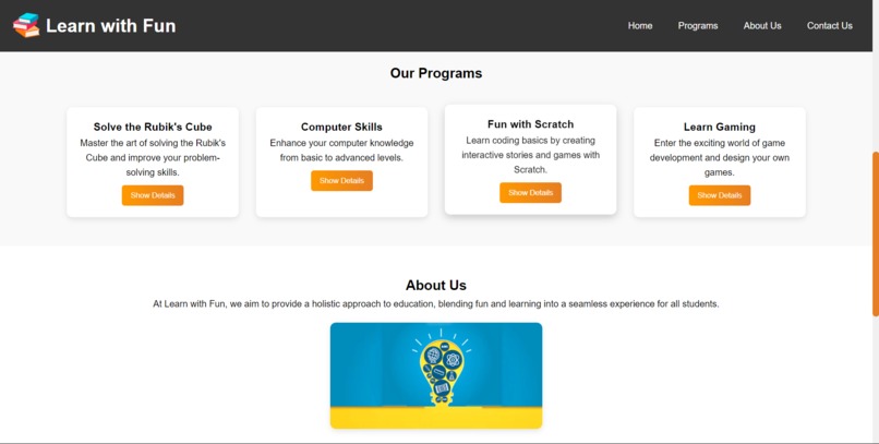 LEARN WITH FUN - A Learning Platform – screenshot 2