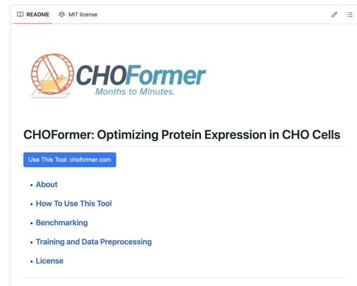CHOFormance: Codon Optimization in Cricetulus griseus – screenshot 2