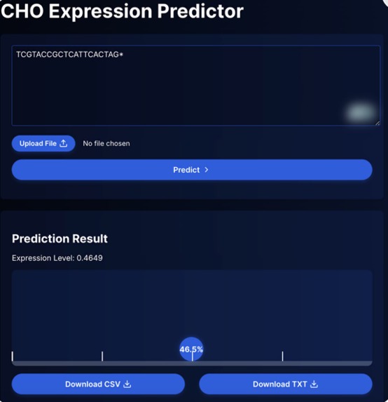 CHOFormance: Codon Optimization in Cricetulus griseus – screenshot 4