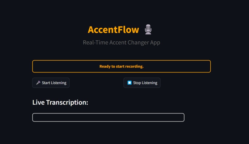 AccentFlow: Real-Time Accent Changer  – screenshot 1