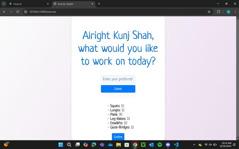 Workout Assistant – screenshot 3