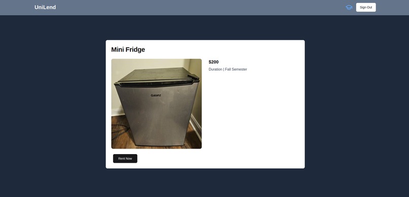 UniLend – screenshot 2