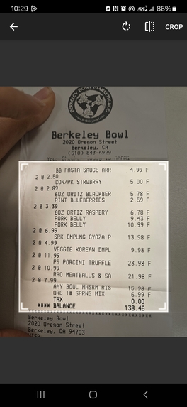 Grocery Tracker – screenshot 1