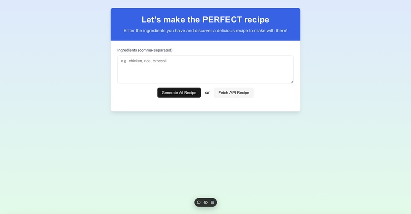 Meal generator – screenshot 1