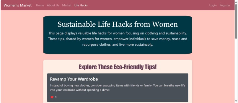 Sustainable women's self care – screenshot 1