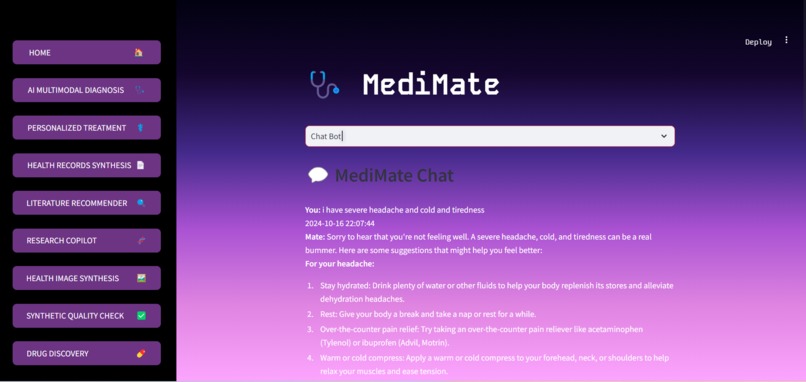 GenAI Medical Research, Treatment and Research Copilot – screenshot 3