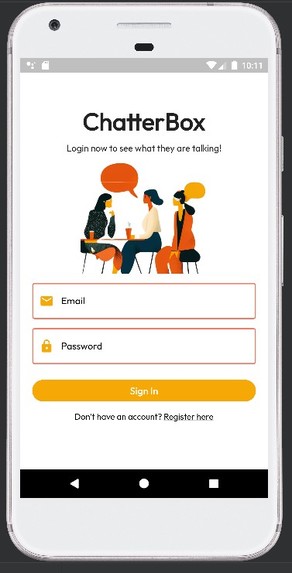 Social Media Application – screenshot 1