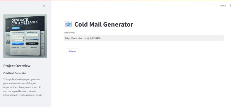 Cold Message Generator – screenshot 1
