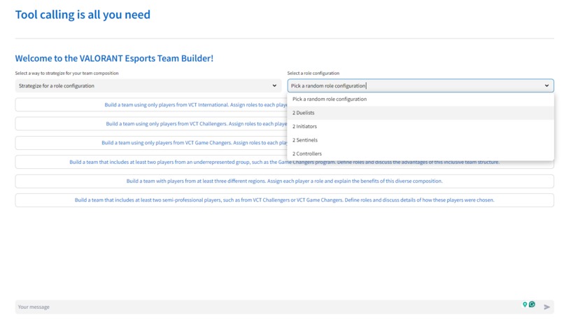 Tool calling is all you need – screenshot 2