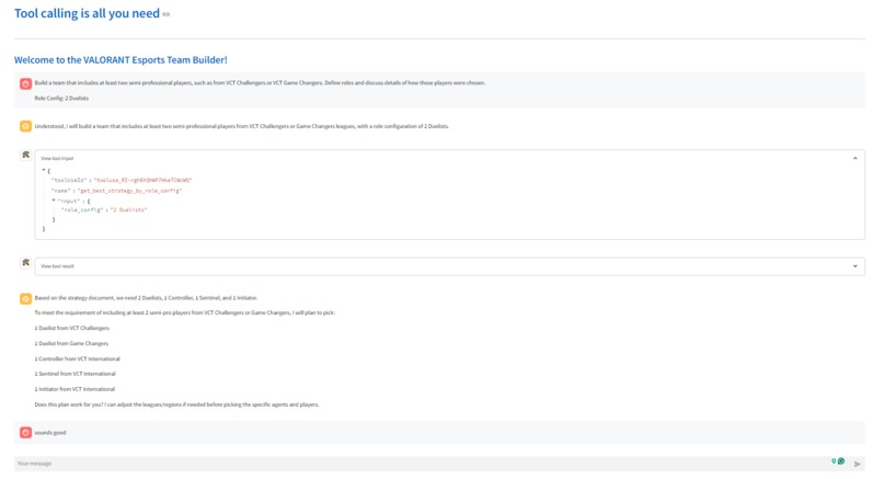 Tool calling is all you need – screenshot 3