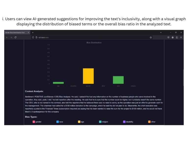 Gender Bias Identification Tool – screenshot 5